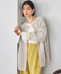 Doux archives | ダブルフェイスノーカラーニットジャケット(カーディガン/ボレロ)