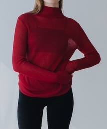 sahara（サハラ）の「Sheer Knit Turtle Top/シアーニットタータルトップ（ニット/セーター）」
