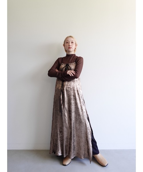 セール】Sheer Knit Turtle Top/シアーニットタータルトップ（ニット