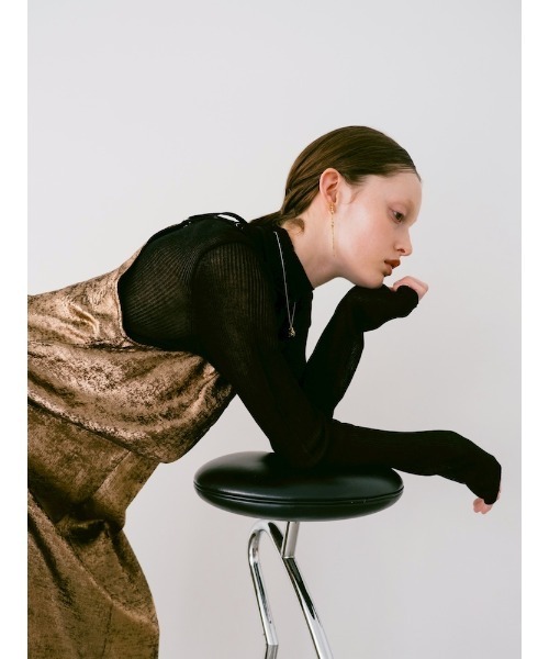 sahara(サハラ)の「Sheer Knit Turtle Top/シアーニットタータルトップ(ニット/セーター・レディース・オフホワイト/ブルー/ブラック/レッド/ブラウン/ミント・FREE)」の22枚目の写真