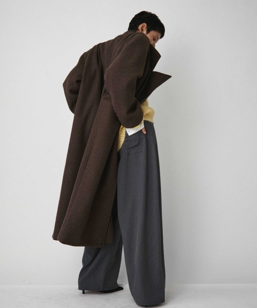 VION（ヴィオン）の「Long Chester field Coat / ロングチェスターフィールドコート（チェスターコート・レディース・ブラウン/グレー・SMALL/MEDIUM）」の5枚目の写真