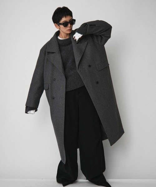 VION（ヴィオン）の「Long Chester field Coat / ロングチェスターフィールドコート（チェスターコート・レディース・ブラウン/グレー・SMALL/MEDIUM）」の18枚目の写真