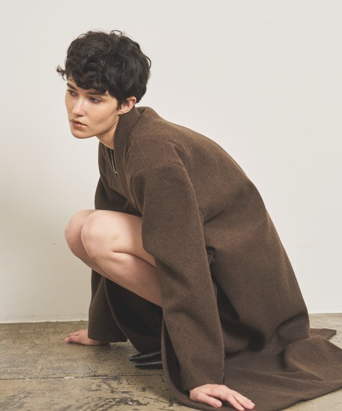 VION（ヴィオン）の「Long Chester field Coat / ロングチェスターフィールドコート（チェスターコート・レディース・ブラウン/グレー・SMALL/MEDIUM）」の14枚目の写真