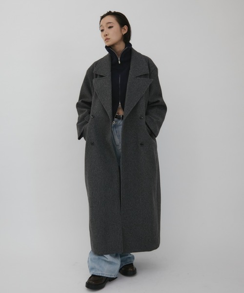 VION（ヴィオン）の「Long Chester field Coat / ロングチェスターフィールドコート（チェスターコート・レディース・ブラウン/グレー・SMALL/MEDIUM）」の20枚目の写真