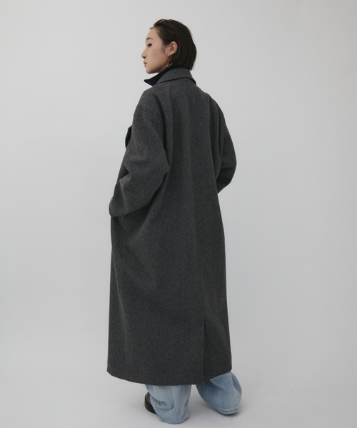VION（ヴィオン）の「Long Chester field Coat / ロングチェスターフィールドコート（チェスターコート・レディース・ブラウン/グレー・SMALL/MEDIUM）」の21枚目の写真
