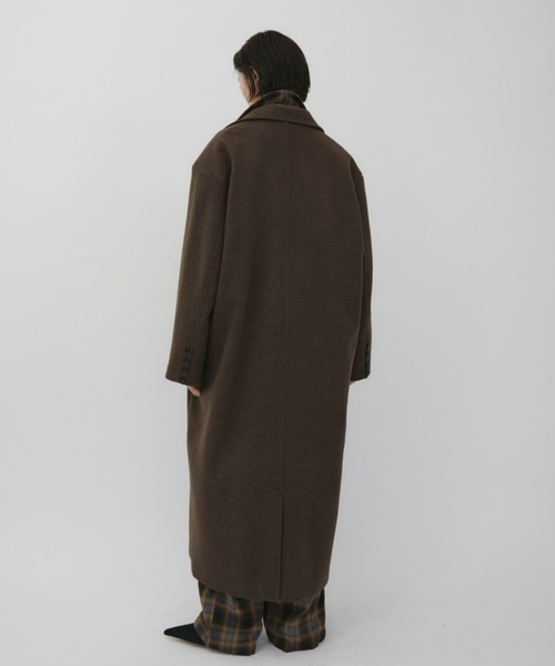 VION（ヴィオン）の「Long Chester field Coat / ロングチェスターフィールドコート（チェスターコート・レディース・ブラウン/グレー・SMALL/MEDIUM）」の8枚目の写真