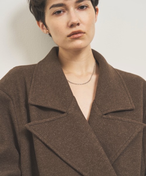 VION（ヴィオン）の「Long Chester field Coat / ロングチェスターフィールドコート（チェスターコート・レディース・ブラウン/グレー・SMALL/MEDIUM）」の13枚目の写真