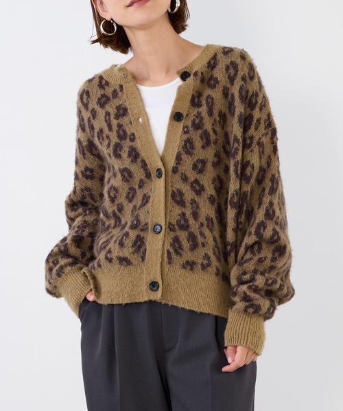 MICA&DEAL（マイカ＆ディール）の「レオパードジャガードカーディガン