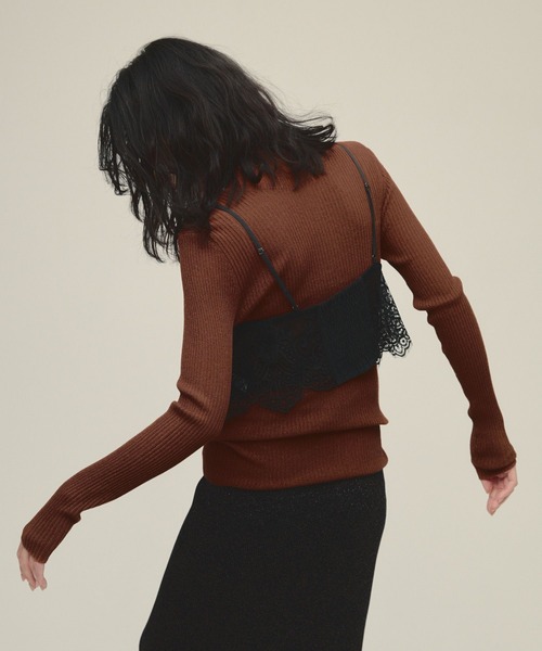 JEANASIS(ジーナシス)の「【eL】Lace Bustier/603950(キャミソール・レディース・ブラック/オフホワイト・FREE)」の10枚目の写真