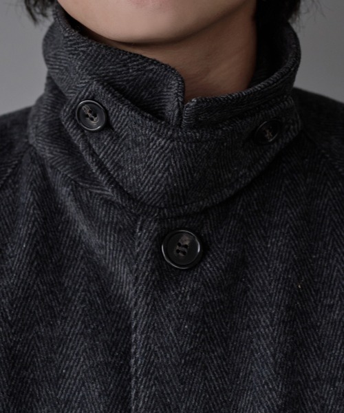epnok（エプノック）の「ウールブレンドヘリンボーンステンカラー
