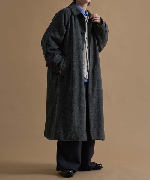 epnok（エプノック）の「ウールブレンドヘリンボーンステンカラーコート（ステンカラーコート・メンズ・チャコールグレー/ダークブラウン・SMALL/MEDIUM/LARGE）」の17枚目の写真