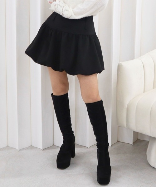 CECIL McBEE(セシルマクビー)の「バルーンミニスカート(スカート・レディース・ブラック/ベージュ/ブラウン・LARGE/MEDIUM)」の2枚目の写真