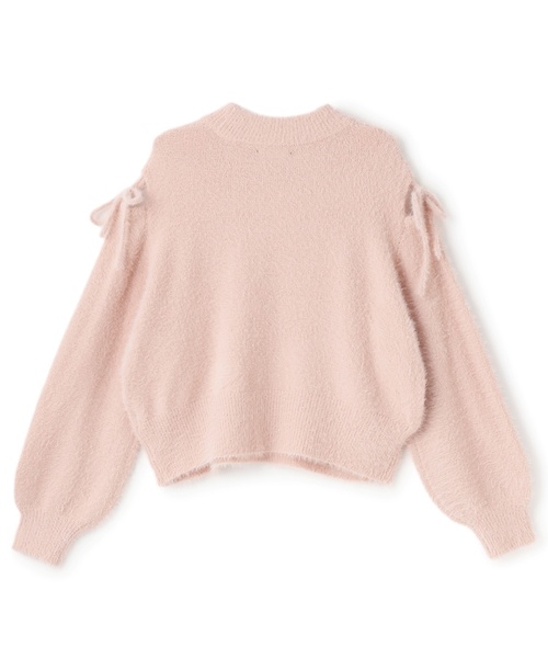 by LOVEiT（バイラビット）の「肩スリットモヘアーニット（ニット/セーター・キッズ・ピンク/オフホワイト/グレー・150cm/140cm/160cm/120cm/130cm）」の9枚目の写真