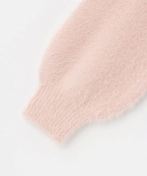 by LOVEiT（バイラビット）の「肩スリットモヘアーニット（ニット/セーター・キッズ・ピンク/オフホワイト/グレー・150cm/140cm/160cm/120cm/130cm）」の12枚目の写真