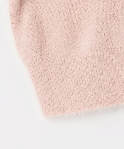 by LOVEiT（バイラビット）の「肩スリットモヘアーニット（ニット/セーター・キッズ・ピンク/オフホワイト/グレー・150cm/140cm/160cm/120cm/130cm）」の13枚目の写真