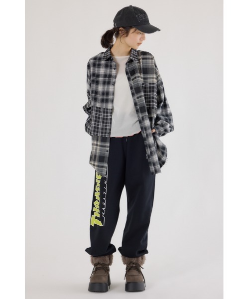 RODEO CROWNS WIDE BOWL（ロデオクラウンズワイドボウル）の「THRASHER スウェットパンツ（スウェットパンツ・レディース・グレー×ホワイト/ブラック/ブルー・LARGE/MEDIUM）」の20枚目の写真