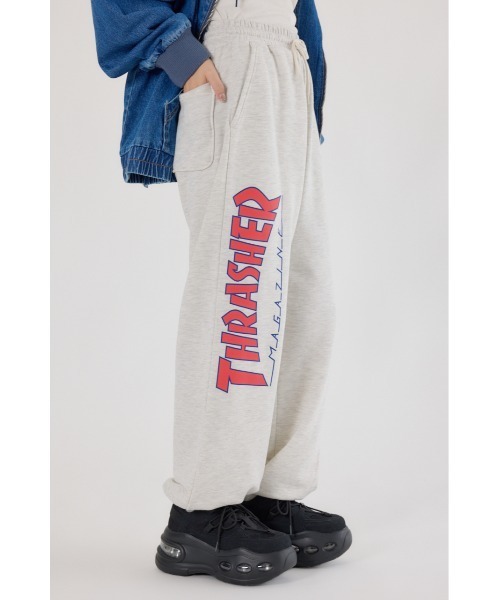 RODEO CROWNS WIDE BOWL（ロデオクラウンズワイドボウル）の「THRASHER スウェットパンツ（スウェットパンツ・レディース・グレー×ホワイト/ブラック/ブルー・LARGE/MEDIUM）」の12枚目の写真