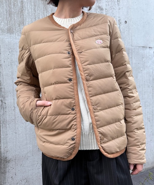 Vincent et Mireille（バンソンエミレイユ）の「【Vincent et Mireille】Stitchless down Cardigan（ダウンジャケット/コート・レディース・ベージュ/ブラック・36/34）」の2枚目の写真