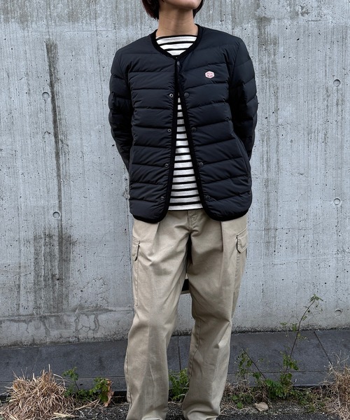 Vincent et Mireille（バンソンエミレイユ）の「【Vincent et Mireille】Stitchless down Cardigan（ダウンジャケット/コート・レディース・ベージュ/ブラック・36/34）」の9枚目の写真