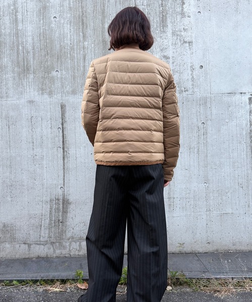 Vincent et Mireille（バンソンエミレイユ）の「【Vincent et Mireille】Stitchless down Cardigan（ダウンジャケット/コート・レディース・ベージュ/ブラック・36/34）」の15枚目の写真