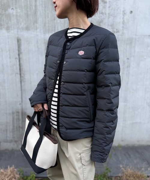 Vincent et Mireille（バンソンエミレイユ）の「【Vincent et Mireille】Stitchless down Cardigan（ダウンジャケット/コート・レディース・ベージュ/ブラック・36/34）」の6枚目の写真