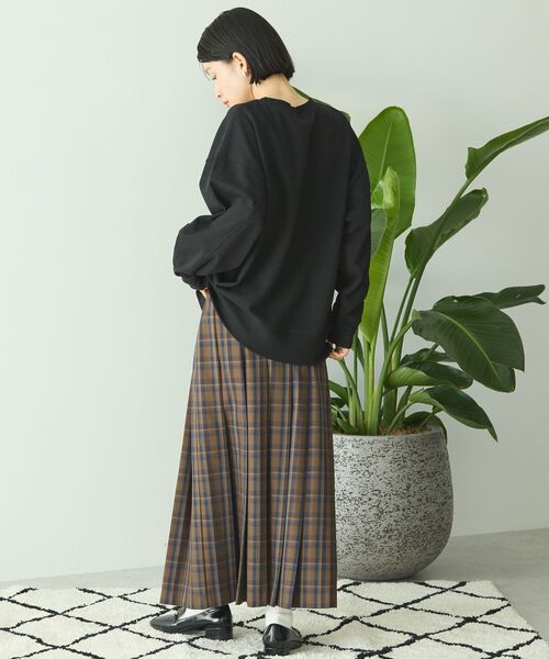 AMERICAN HOLIC（アメリカンホリック）の「T/Rタータンチェックプリーツスカート（スカート・レディース・ブラック/ブラウン・L/M）」の8枚目の写真