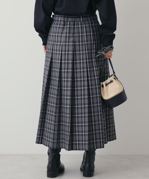 AMERICAN HOLIC（アメリカンホリック）の「T/Rタータンチェックプリーツスカート（スカート・レディース・ブラック/ブラウン・L/M）」の11枚目の写真