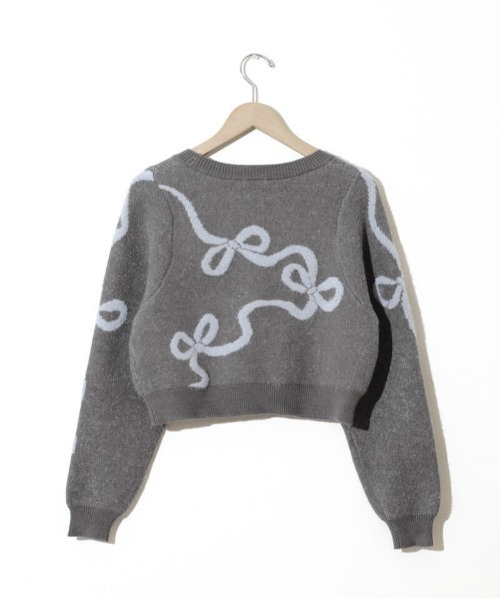 flower（フラワー）の「ルーピングリボンニット（ニット/セーター・レディース・バーガンディー/グレー・FREE）」の16枚目の写真