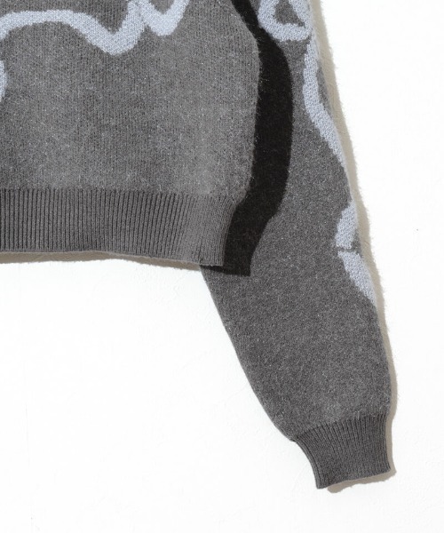 flower（フラワー）の「ルーピングリボンニット（ニット/セーター・レディース・バーガンディー/グレー・FREE）」の20枚目の写真