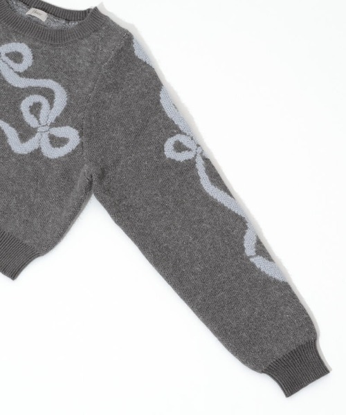 flower（フラワー）の「ルーピングリボンニット（ニット/セーター・レディース・バーガンディー/グレー・FREE）」の21枚目の写真