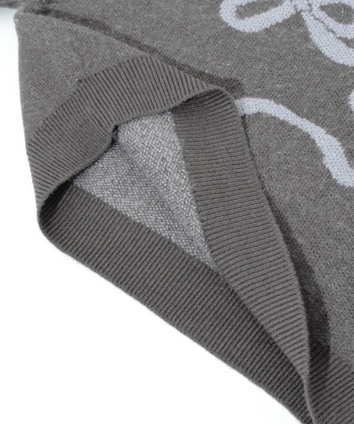 flower（フラワー）の「ルーピングリボンニット（ニット/セーター・レディース・バーガンディー/グレー・FREE）」の22枚目の写真