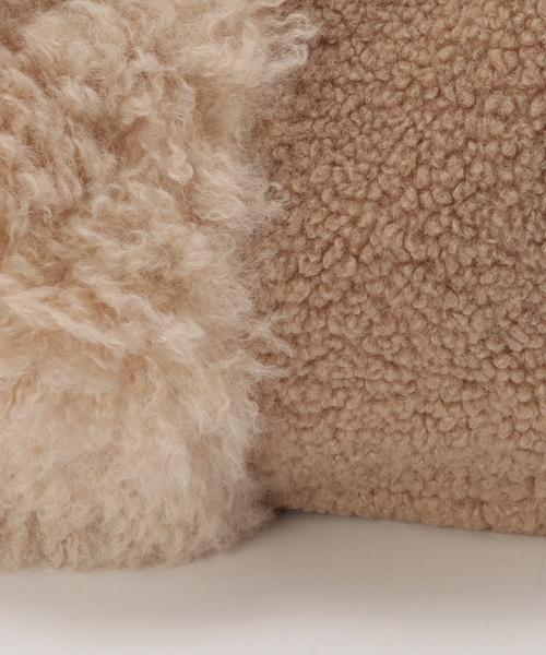 B.C STOCK（ベーセーストック）の「T.S.L/ティーエスエル フェイクファートートバッグ（ショルダーバッグ・レディース・ブラウン/ベージュ/チャコールグレー・FREE）」の11枚目の写真