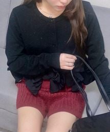 Nu（ニュー）の「【Nu】ケーブルニットショートパンツ（その他パンツ）」