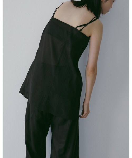 anuke（アンヌーク）の「Sheer Panel Longcamisole（キャミソール・レディース・アイボリー/ブラック・FREE）」の7枚目の写真