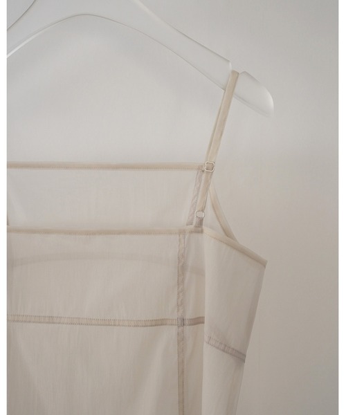 anuke（アンヌーク）の「Sheer Panel Longcamisole（キャミソール・レディース・アイボリー/ブラック・FREE）」の10枚目の写真