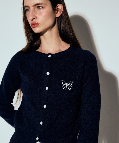 BUTTERFLY KNIT CARDIGAN_NAVY