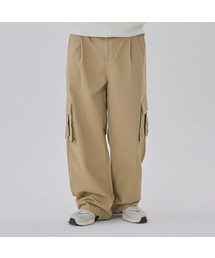 AGOD（エージーオーディー）の「Wide Big Pocket Cotton Cargo Banding String Pants [Beige]（その他パンツ・メンズ）」