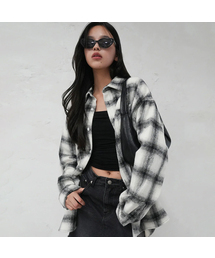 Peter Check Shirt WHITE