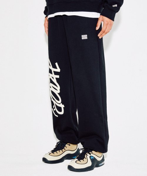 HOODHOOD(フッドフッド)の「シグニチャーロゴスウェットパンツブラック(スウェットパンツ・メンズ・その他・X-LARGE)」の3枚目の写真