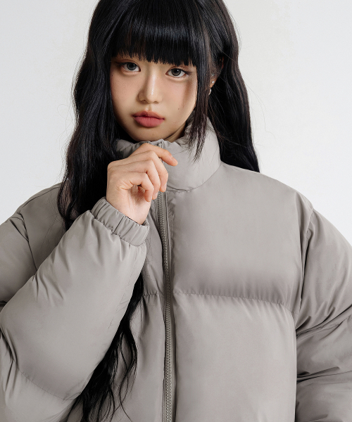 LEMAIN SECOND（リメインセカンド）の「エッセンシャル2WAYオーバーサイズプファーショートダウンジャケット[グレー]（ダウンジャケット/コート・レディース・その他・SMALL/MEDIUM/LARGE）」の3枚目の写真