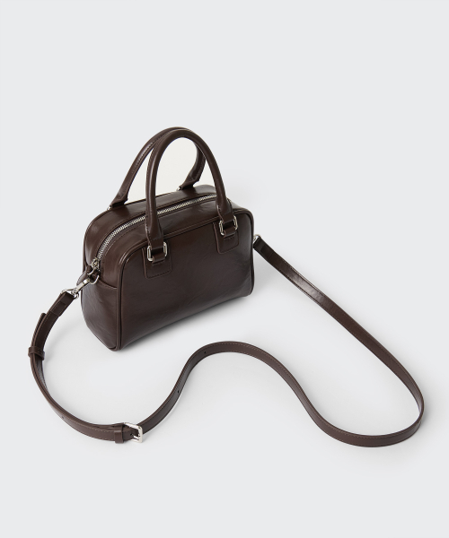 MUSINSA STANDARD WOMAN（ムシンサスタンダードウーマン）の「ミニボウリングバッグ [ブラウン]（ショルダーバッグ・レディース・その他・FREE）」の3枚目の写真
