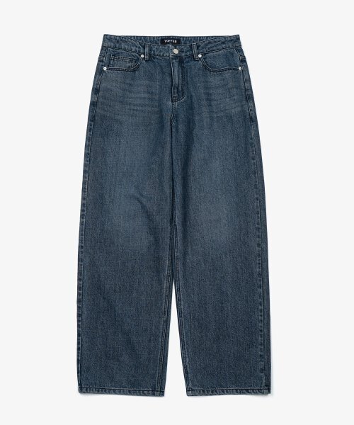 TOFFEE(トフィー)の「モアワイドデニムパンツ (WASHED GREISH BLUE)(デニムパンツ・メンズ・その他・SMALL/MEDIUM/LARGE/X-LARGE)」の2枚目の写真
