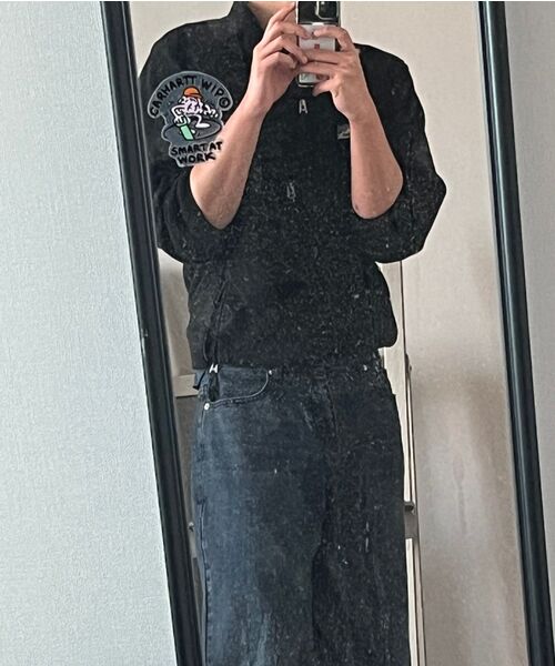 TOFFEE(トフィー)の「モアワイドデニムパンツ (WASHED GREISH BLUE)(デニムパンツ・メンズ・その他・SMALL/MEDIUM/LARGE/X-LARGE)」の10枚目の写真
