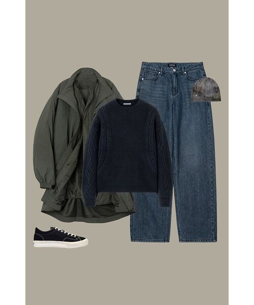 TOFFEE(トフィー)の「モアワイドデニムパンツ (WASHED GREISH BLUE)(デニムパンツ・メンズ・その他・SMALL/MEDIUM/LARGE/X-LARGE)」の14枚目の写真