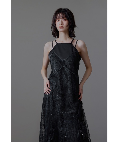 スパークルレースレディドレス 3点セット レース パンツドレス 結婚式