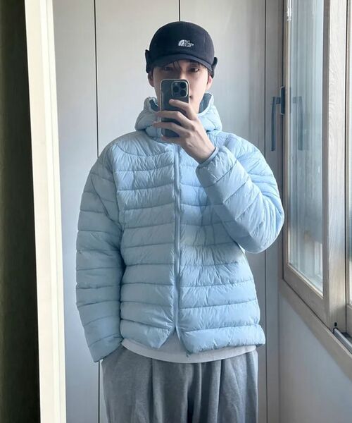 P.IN.O(ピインオ)の「ライトタイプフードパディング(ダウンジャケット/コート・メンズ・ラベンダー/ブラウン/ブラック/スカイブルー・SMALL/MEDIUM/LARGE)」の12枚目の写真