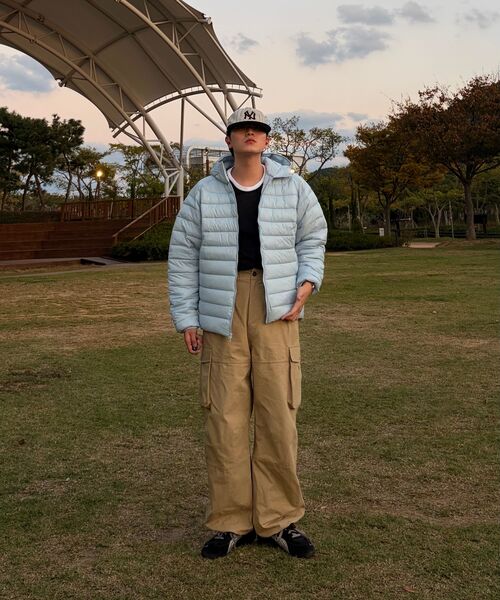 P.IN.O(ピインオ)の「ライトタイプフードパディング(ダウンジャケット/コート・メンズ・ラベンダー/ブラウン/ブラック/スカイブルー・SMALL/MEDIUM/LARGE)」の22枚目の写真
