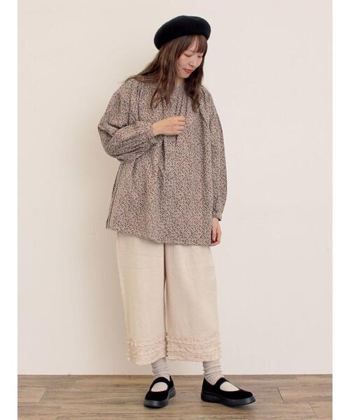 Samansa Mos2（サマンサ モスモス）の「【Cross×Linen】裾フリルパンツ