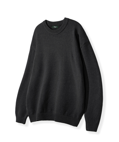 Maple basic round knit [chacoal] — базовый пуловер круглого кроя