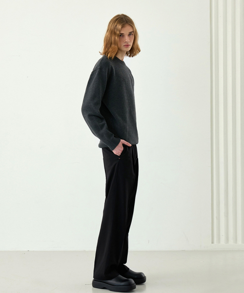 NODU（ノードユー）の「メイプル ベーシック ラウンド ニット [チャコール]（ニット/セーター・メンズ・その他・MEDIUM/LARGE）」の2枚目の写真